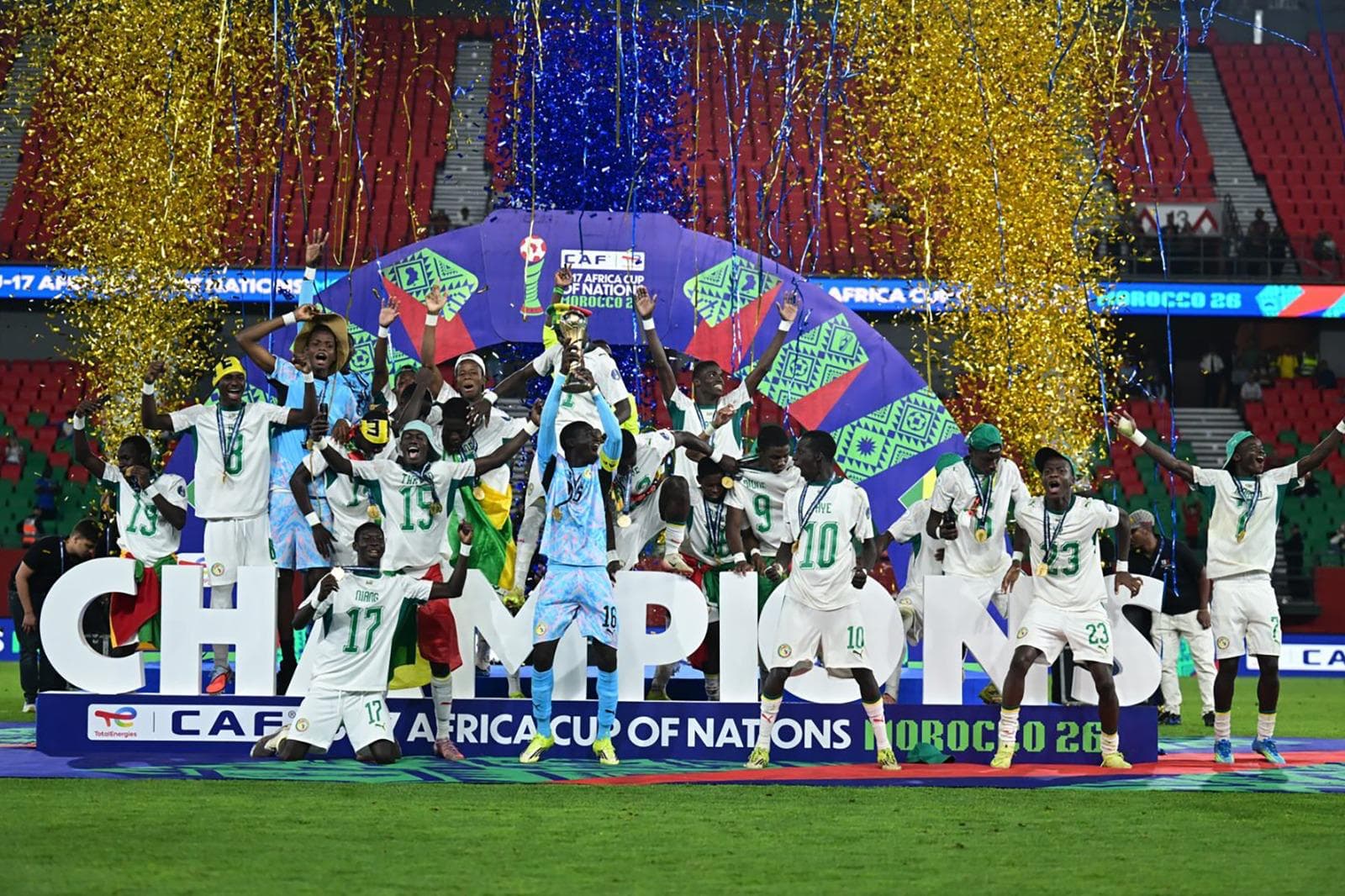 Les U17, Champions d'Afrique en 2026 au Maroc